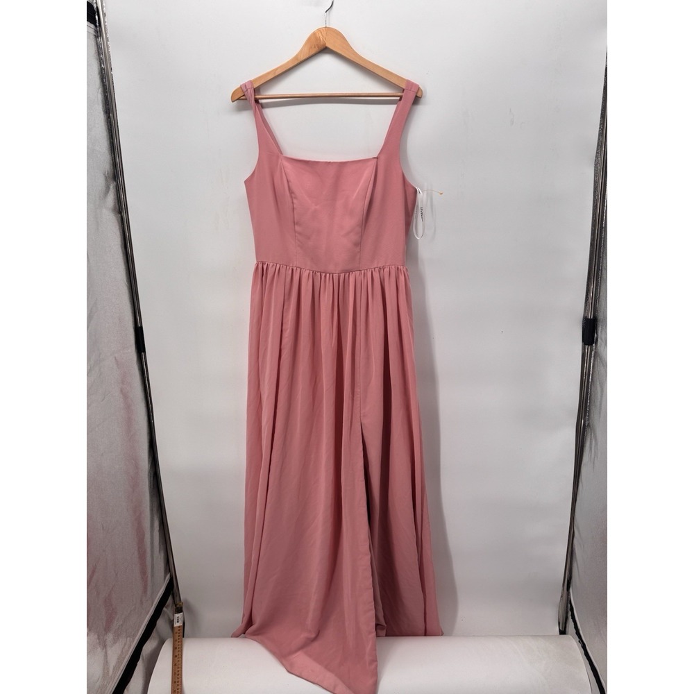 JJ's House dusty Rose Pink chiffon bridesmaid evening dress Size 6 Sleeveless